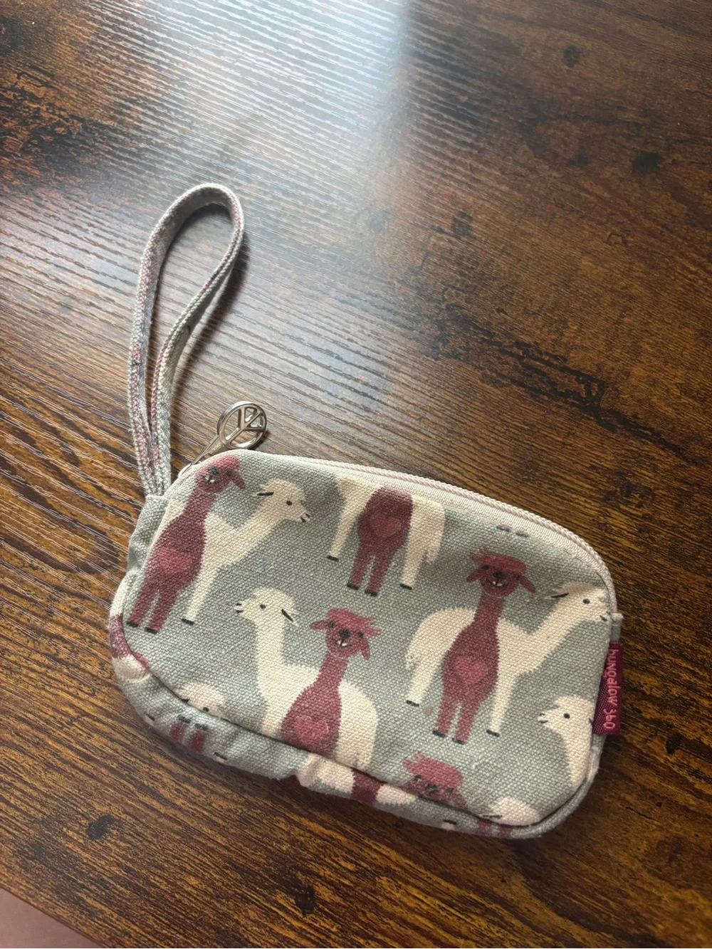 Bungalow360 Alpaca Print Wristlet Coin Purse